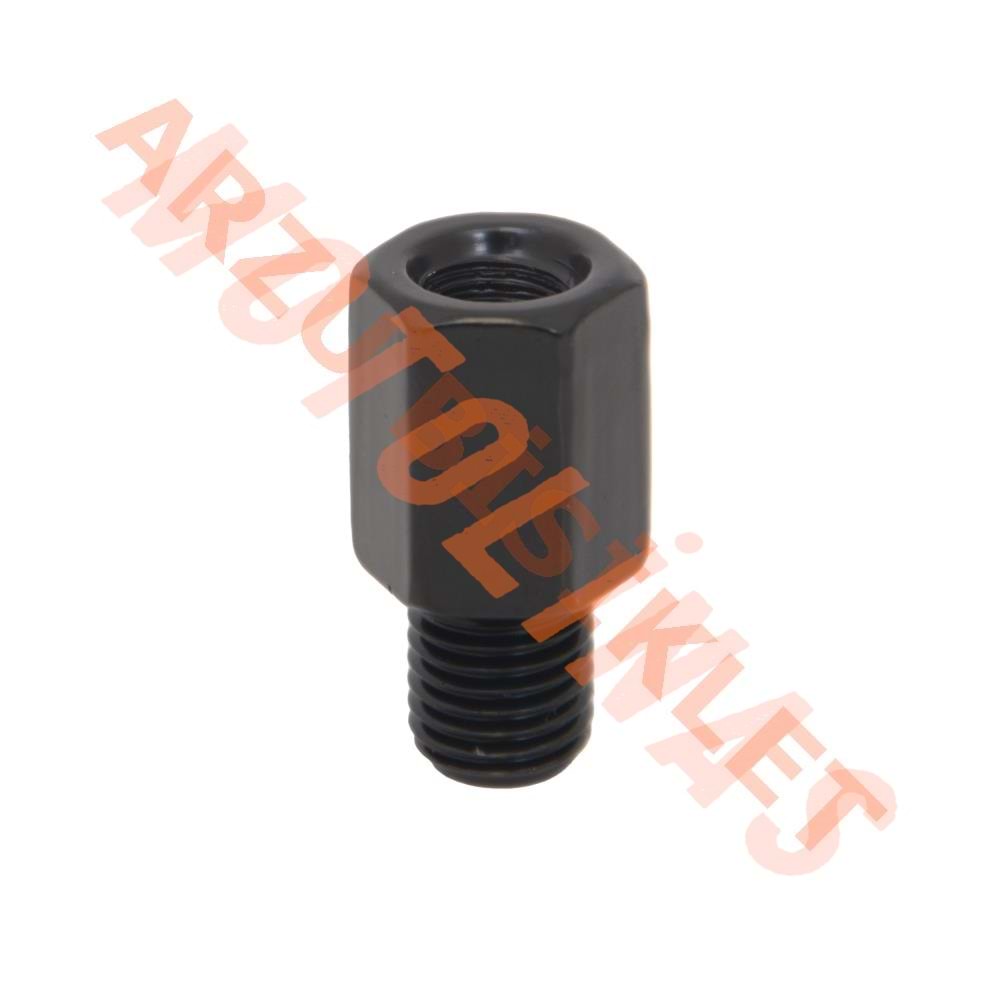 AYNA ADAPTÖRÜ [10 ADET] [ÜST 8mm DÜZ DİŞ - ALT 8mm TERS DİŞ] [SİYAH]