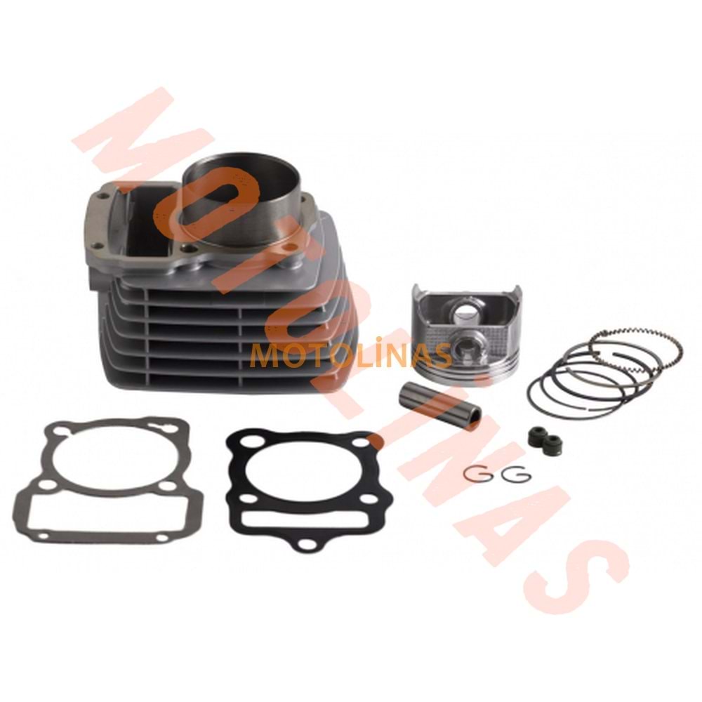 SİLİNDİR KOMPLE 15 PERNO [65,5 mm] [YÜK:76 mm] [YÜKSEK PETEK] 250cc CG