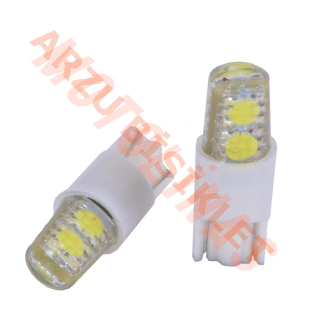T10 4 LED Lİ DİPSİZ AMPUL BEYAZ [ÇİFT]