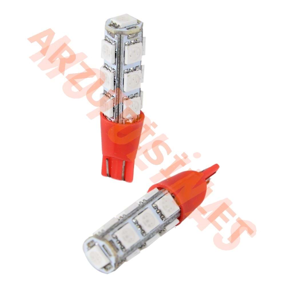 DİPSİZ 13 LED Lİ AMPUL KIRMIZI - MODEL 10 [ÇİFT]