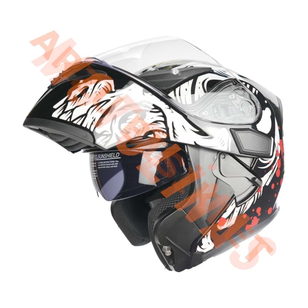 KC - ÇENE AÇILIR VİZÖRLÜ KASK [KC902] [KURU KAFA] [S]