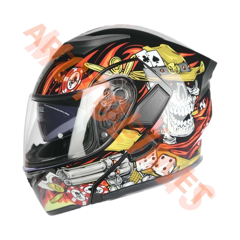 KC - ÇENE AÇILIR VİZÖRLÜ KASK [KC902] [İSKELET] [S]