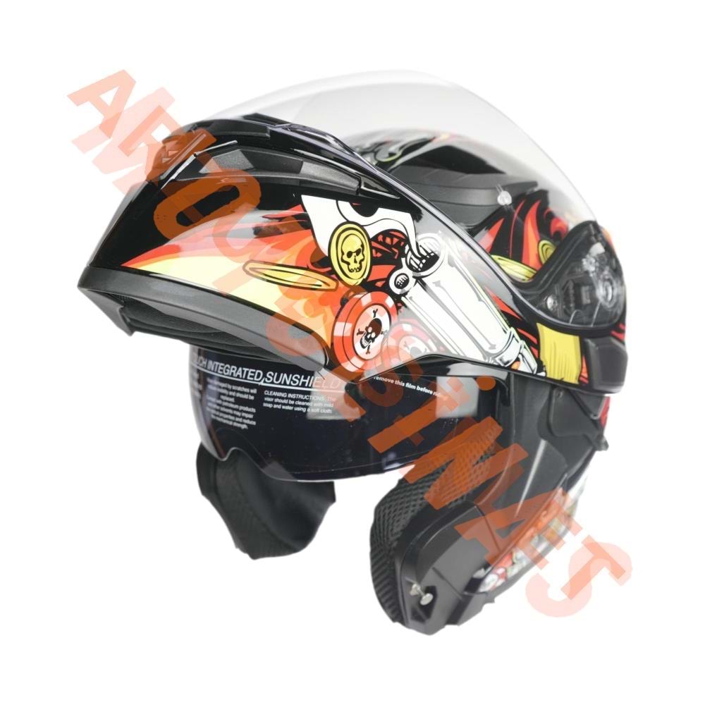 KC - ÇENE AÇILIR VİZÖRLÜ KASK [KC902] [İSKELET] [S]