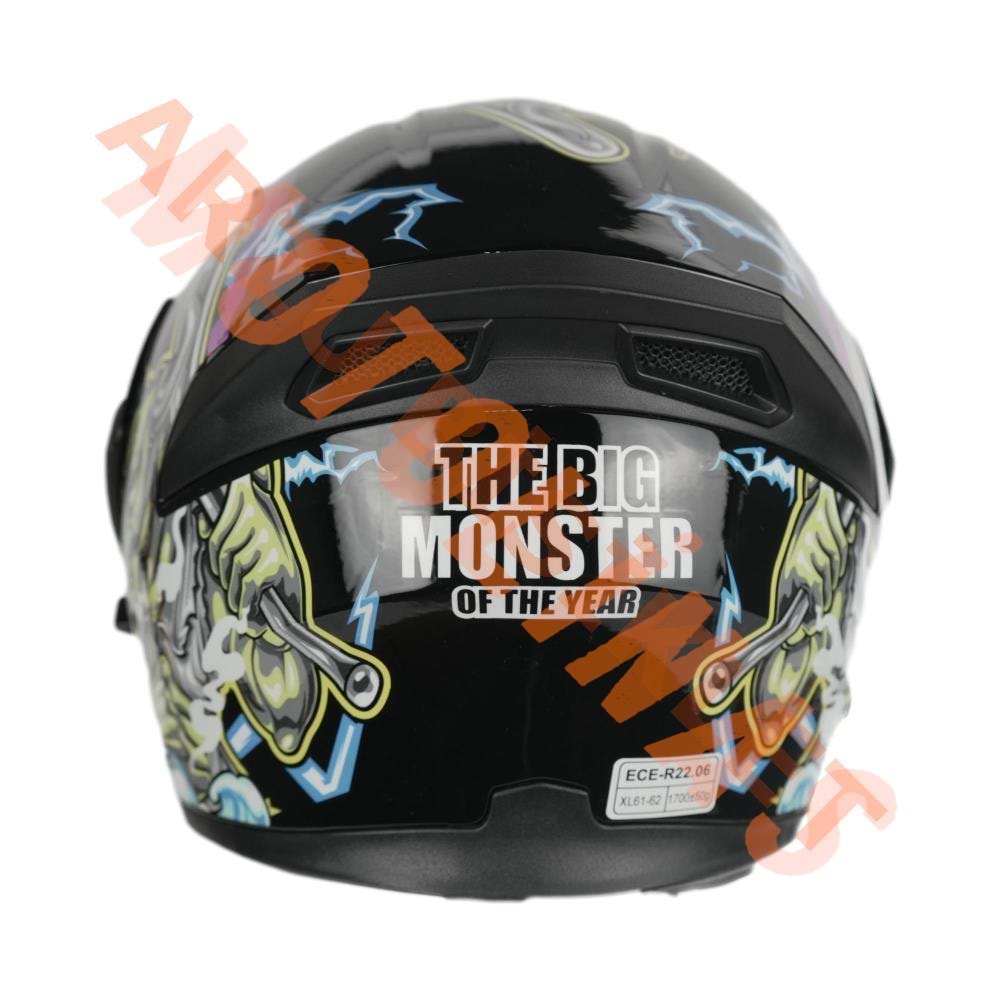 KC - ÇENE AÇILIR VİZÖRLÜ KASK [KC902] [BIG MONSTER] [S]