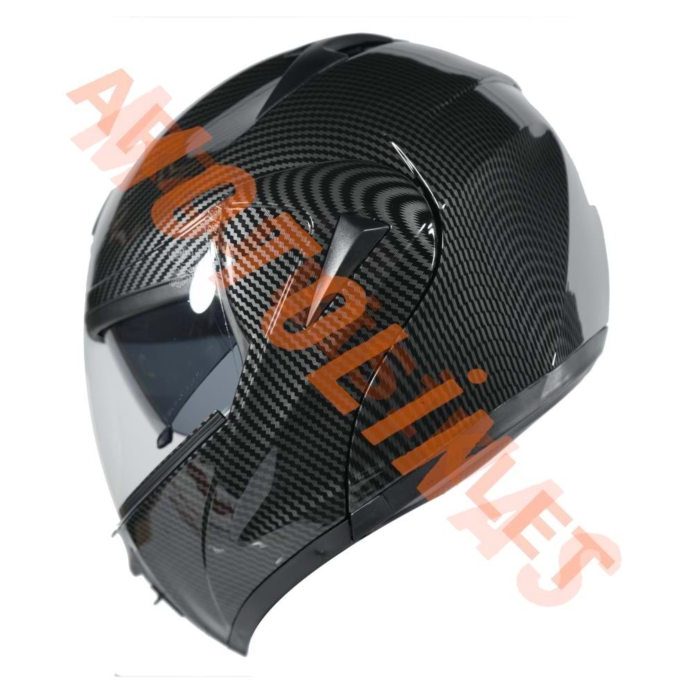 VRT - ÇENE AÇILIR VİZÖRLÜ KASK [MB808] [KARBON] [XL]