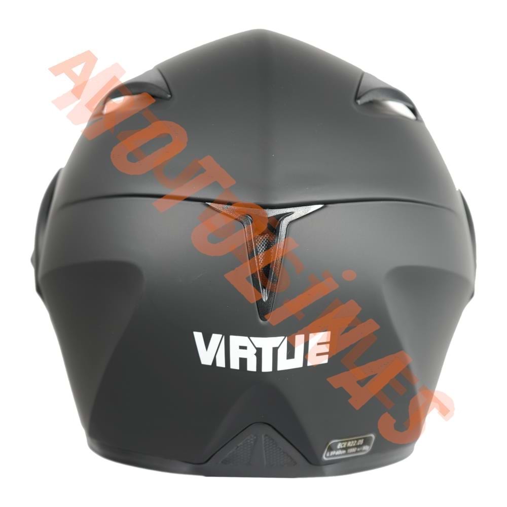 VRT - ÇENE AÇILIR VİZÖRLÜ KASK [MB808] [MAT SİYAH] [S]