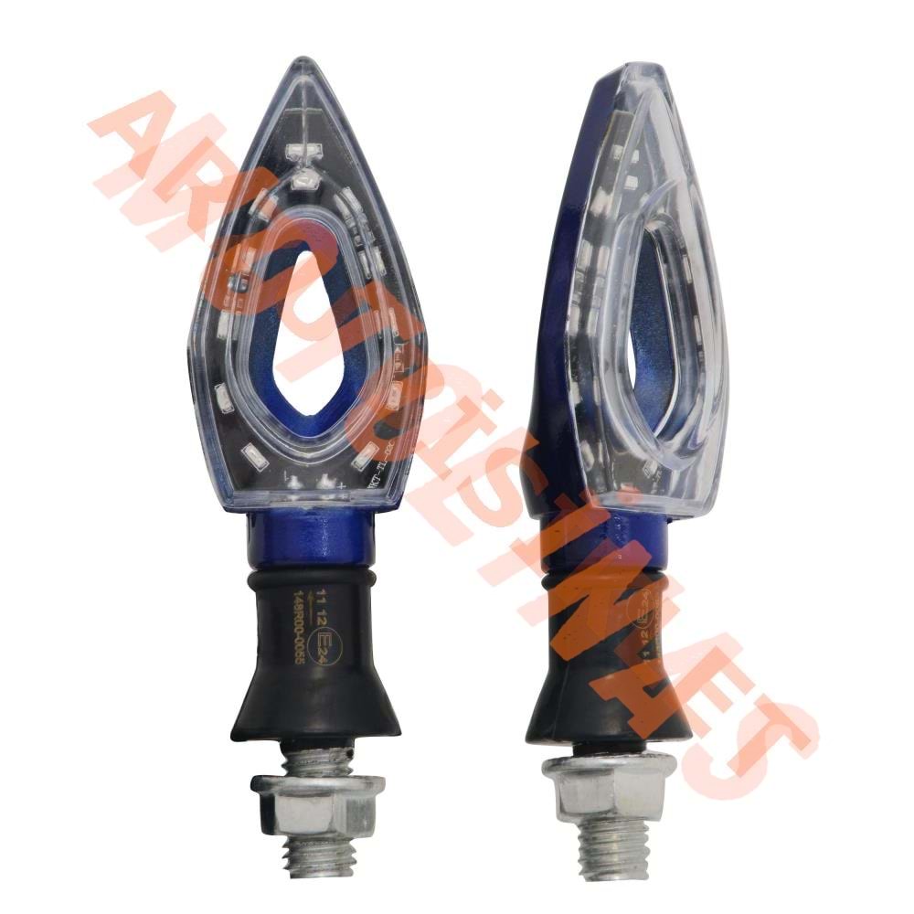 RT-072 LED SİNYAL [SARI IŞIK] [TAKIM] MAVİ - E BELGELİ