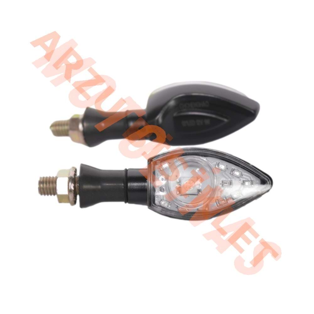 LED SİNYAL [SARI IŞIK] [TAKIM] SİYAH [1061] - E BELGELİ