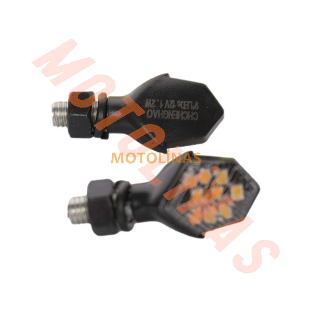 LED SİNYAL [SARI IŞIK] [TAKIM] SİYAH [1069] - E BELGELİ