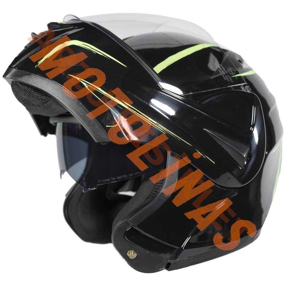 VRT - ÇENE AÇILIR VİZÖRLÜ KASK [MB808] [SİYAH - SARI] [L]