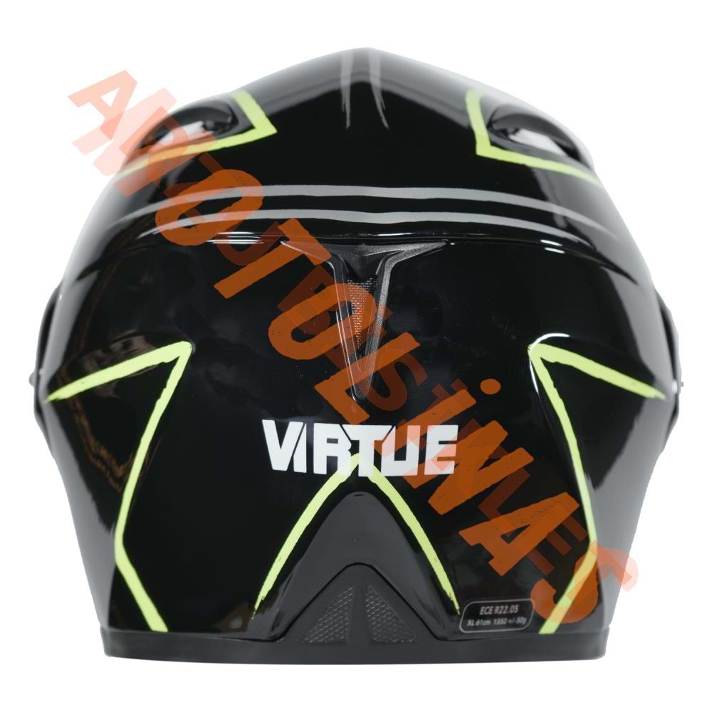 VRT - ÇENE AÇILIR VİZÖRLÜ KASK [MB808] [SİYAH - SARI] [L]