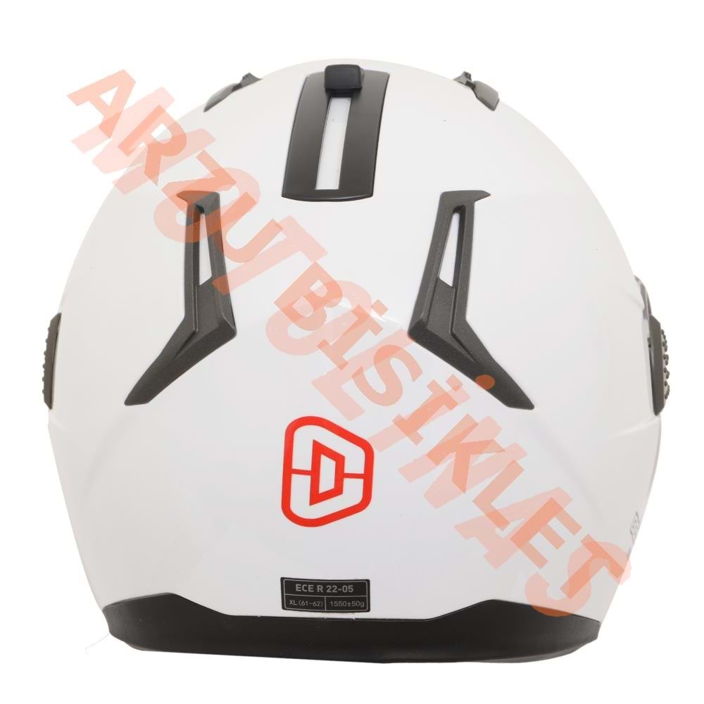 BEON- ÇENE AÇILIR VİZÖRLÜ KASK [B700] [BEYAZ] [XL]