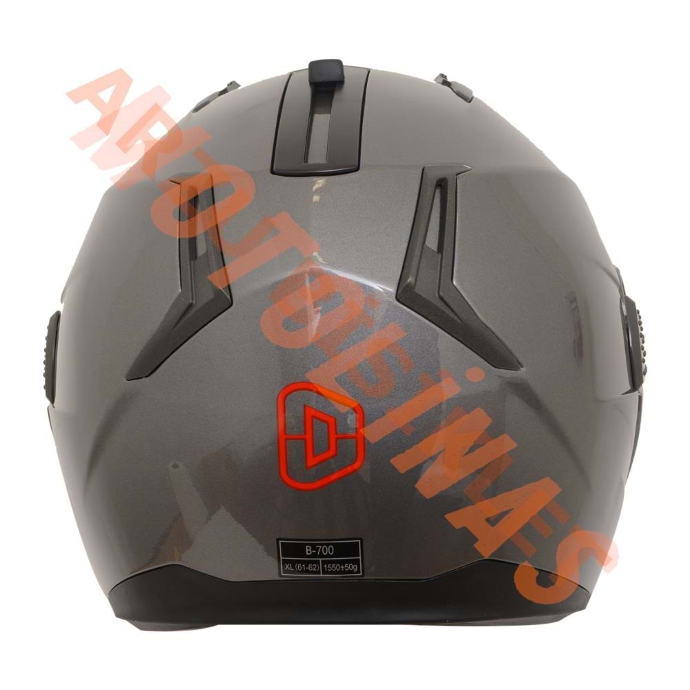BEON- ÇENE AÇILIR VİZÖRLÜ KASK [B700] [GRİ] [M]