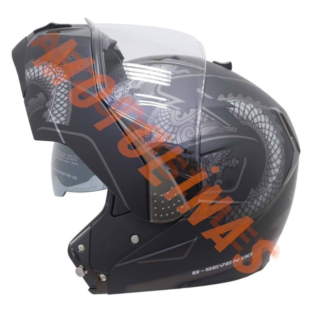 BEON- ÇENE AÇILIR VİZÖRLÜ KASK [B700] [EJDERHA DESEN] [M]