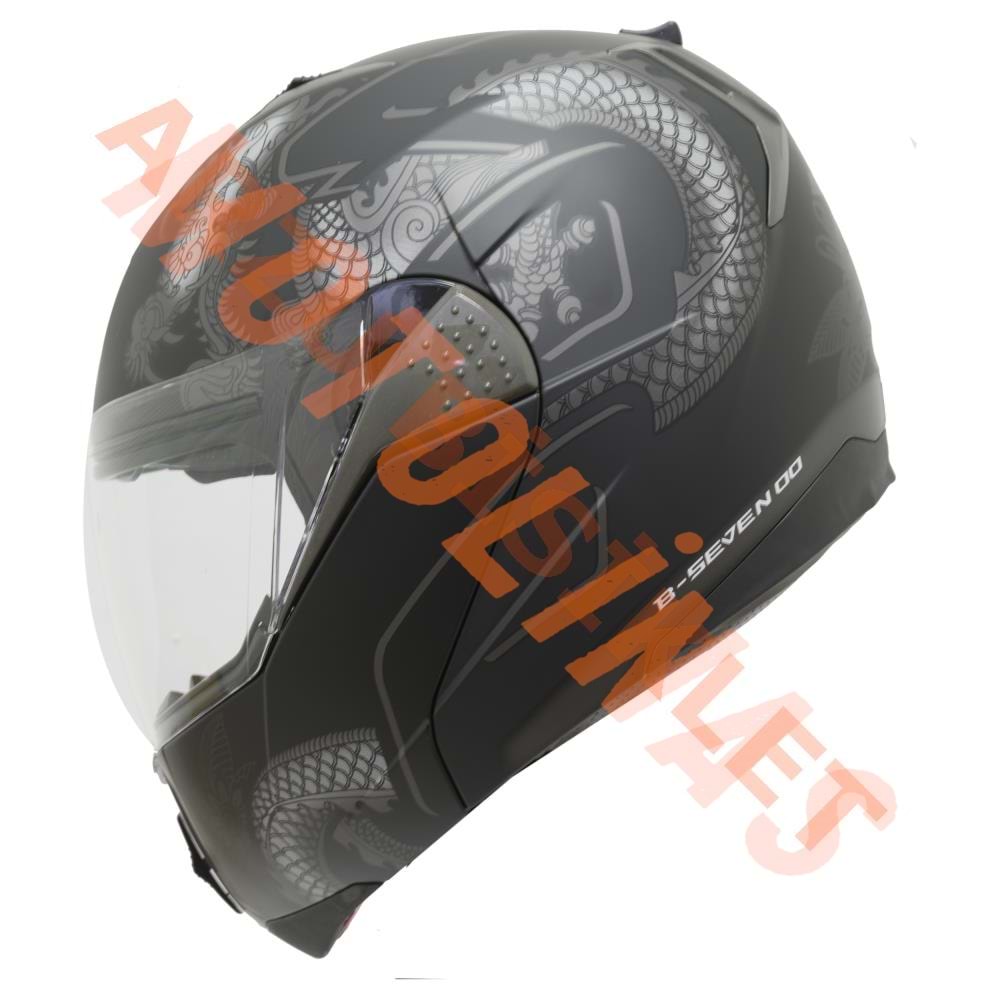 BEON- ÇENE AÇILIR VİZÖRLÜ KASK [B700] [EJDERHA DESEN] [L]
