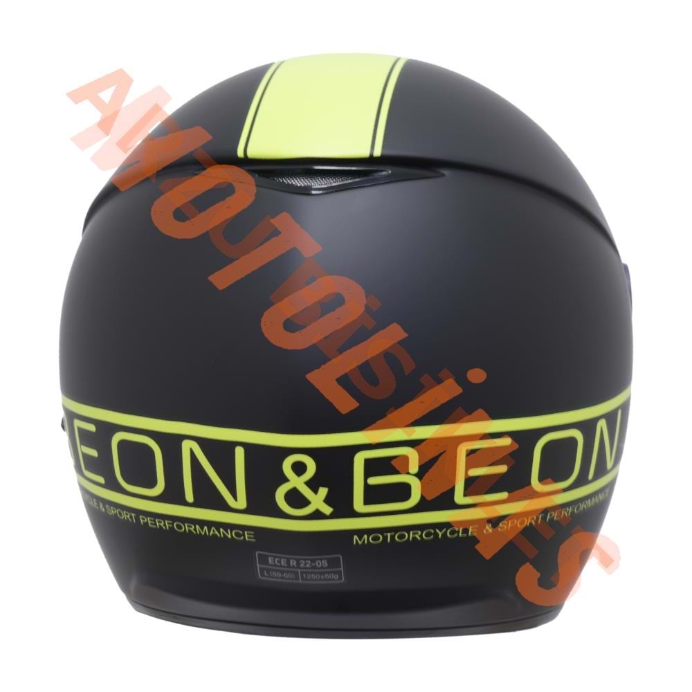 BEON-ÇENESİZ VİZÖRLÜ YAZLIK KASK [B217] [MAT SİYAH - SARI] [XL]