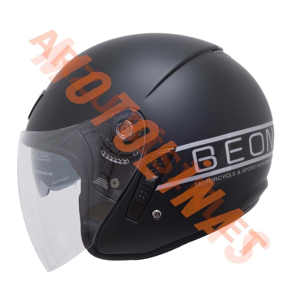BEON-ÇENESİZ VİZÖRLÜ YAZLIK KASK [B217] [MAT SİYAH - GRİ] [S]