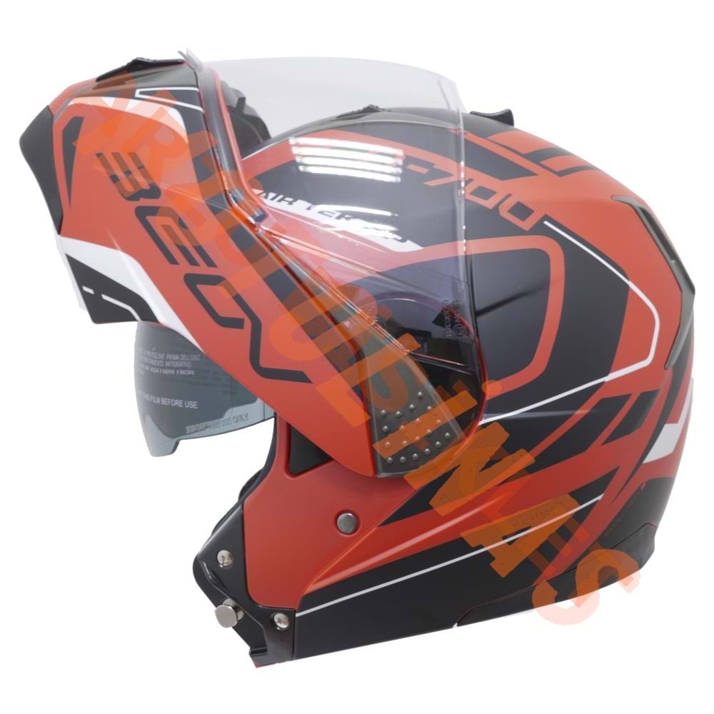 BEON- ÇENE AÇILIR VİZÖRLÜ KASK [B700] [KIRMIZI - SİYAH] [AIR TEK] [S]