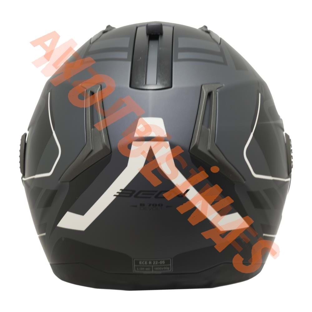 BEON- ÇENE AÇILIR VİZÖRLÜ KASK [B700] [SİYAH - KREM] [AIR TEK] [S]