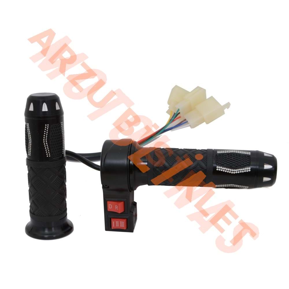 GAZ KOLU [TAKIM] [SİYAH] [3 VİTES - İLERİ - GERİ] E-BIKE