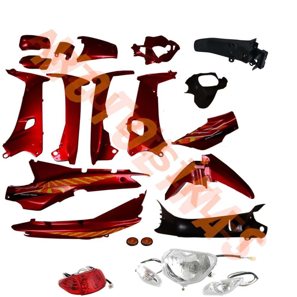 KAPORTA SET [KIRMIZI] [FAR+STOP+SİNYAL DAHİL] [KALIPSO - ÇELİK] CUB