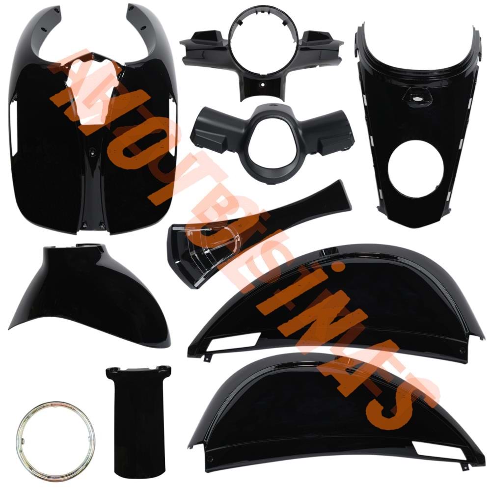 KAPORTA SET [BOYALI AKSAM] [SİYAH] - KUBA BLUEBERRY