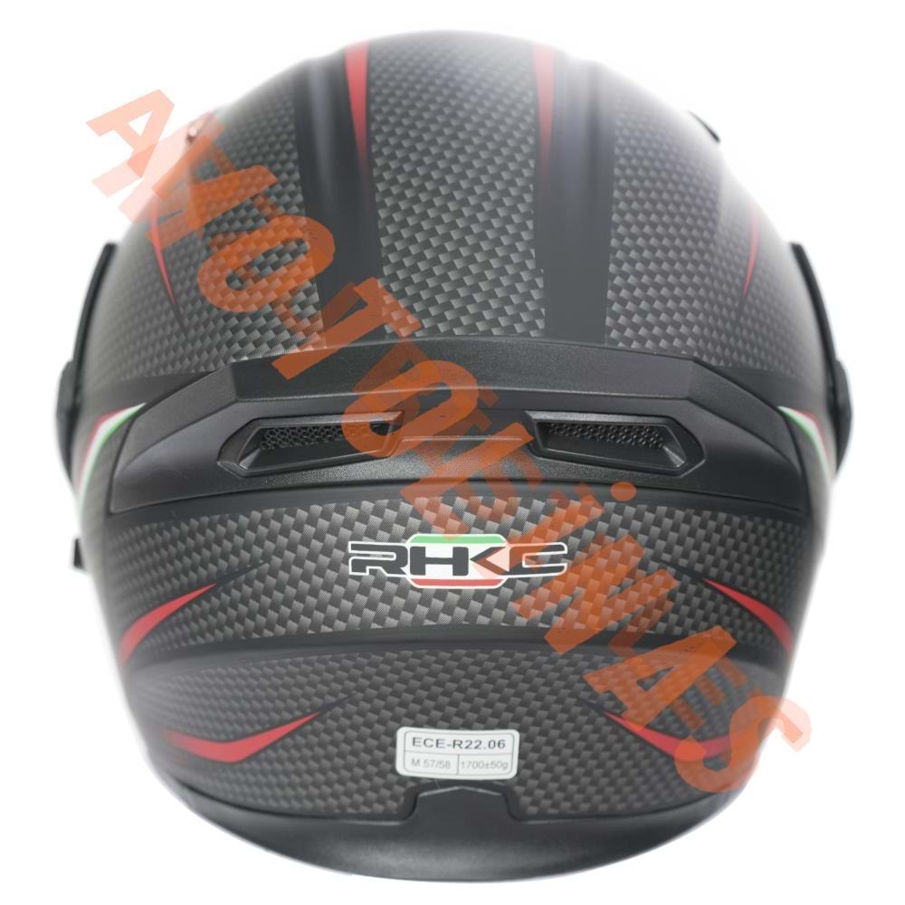 KC-ÇENE AÇILIR VİZÖRLÜ KASK [KC902] MAT SİYAH - GRİ DAMALI [L] E BELGELİ