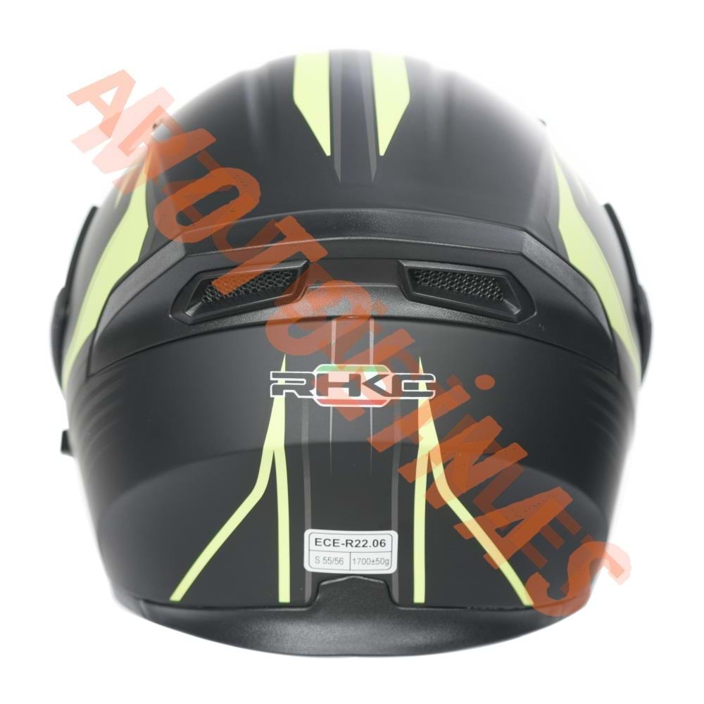 KC-ÇENE AÇILIR VİZÖRLÜ KASK [KC902] [SARI - SİYAH] [S] E BELGELİ