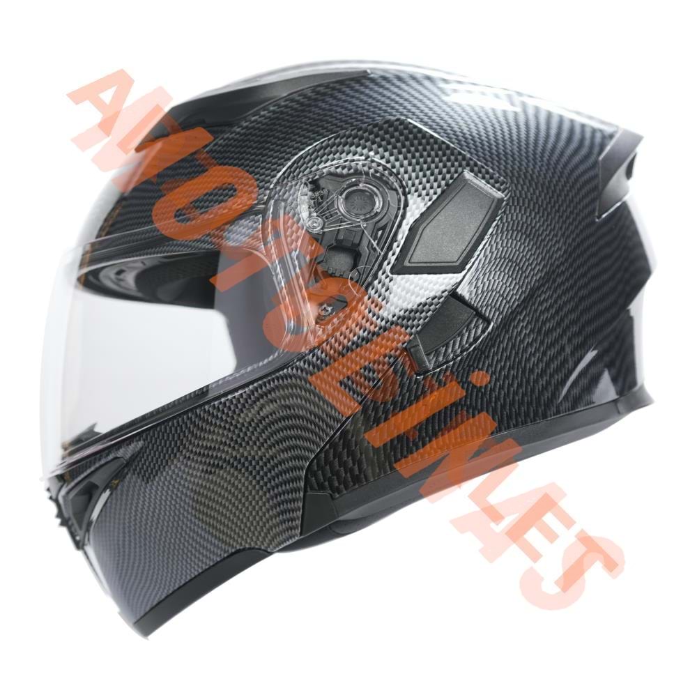 KC-ÇENE AÇILIR VİZÖRLÜ KASK [KC902] [KARBON] [XL] E BELGELİ