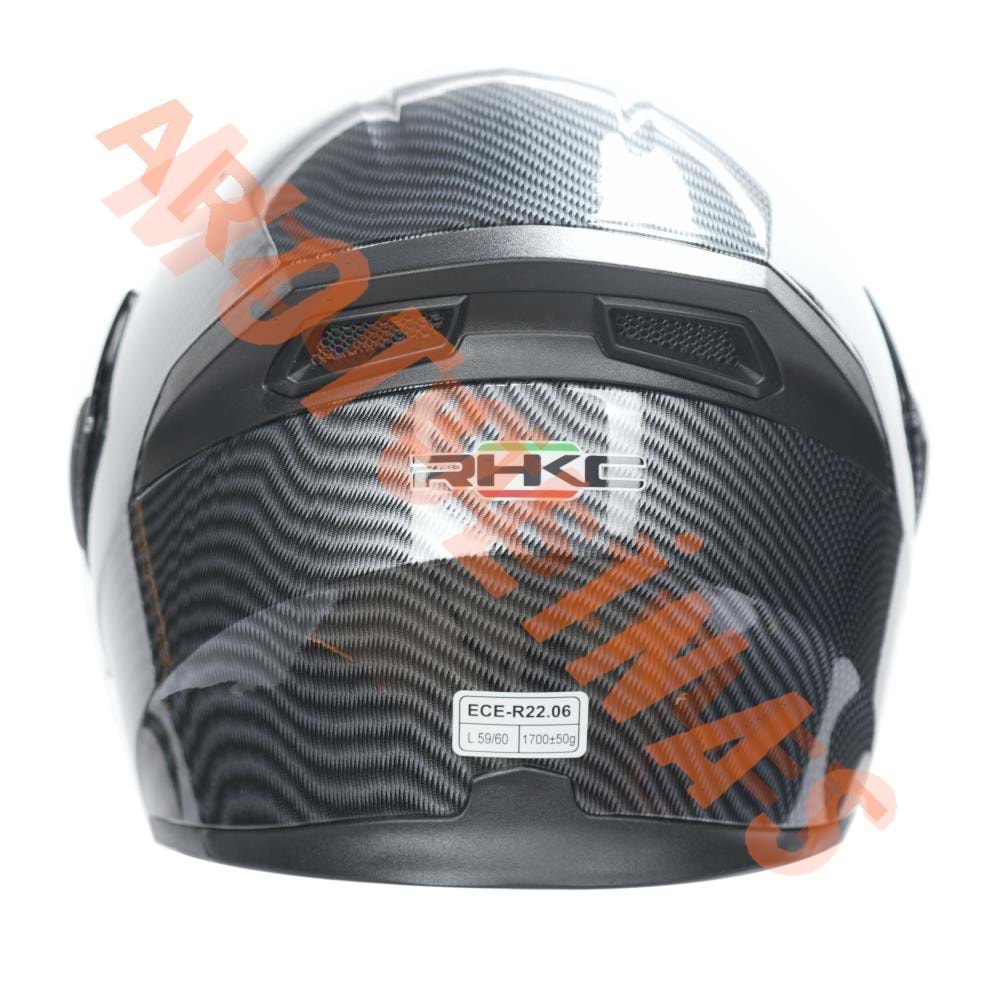 KC-ÇENE AÇILIR VİZÖRLÜ KASK [KC902] [KARBON] [XL] E BELGELİ