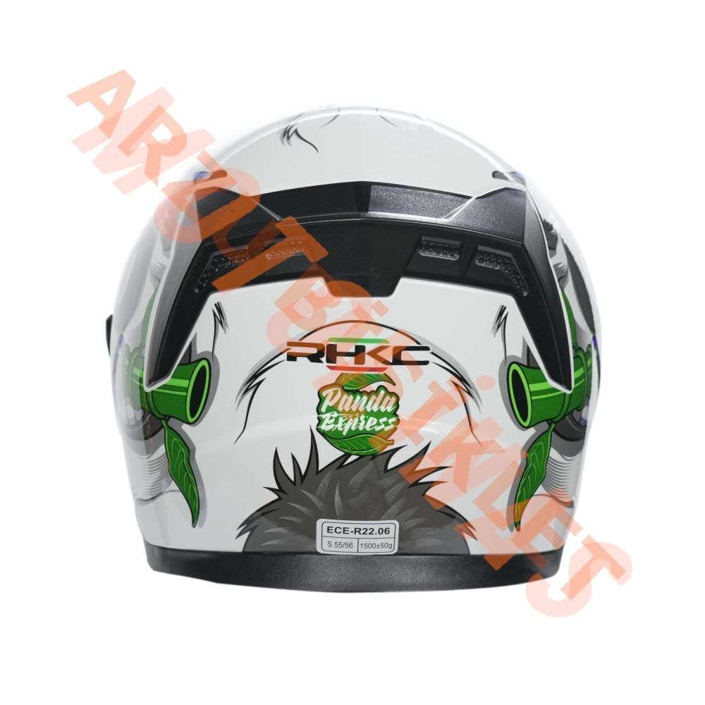 KC-ÇENESİZ VİZÖRLÜ YAZLIK KASK [KC528-1] PANDA [M] E BELGELİ