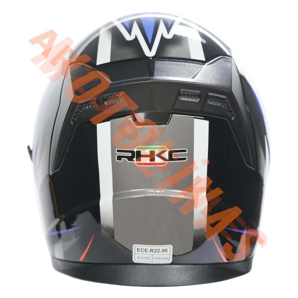 KC-ÇENESİZ VİZÖRLÜ YAZLIK KASK [KC528-1] SİYAH - MAVİ [L] E BELGELİ