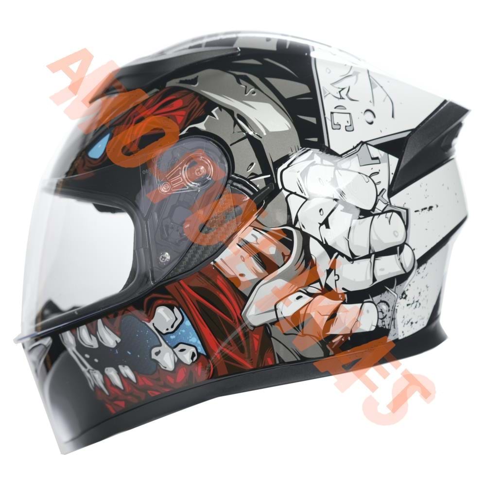 KC-KAPALI VİZÖRLÜ KASK [KC316-1] KURU KAFA [S] E BELGELİ