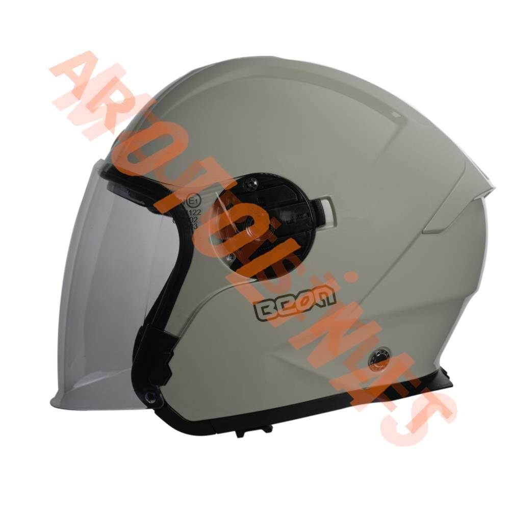 BEON- ÇENESİZ VİZÖRLÜ YAZLIK KASK [B203] [BEYAZ-KIRMIZI-YEŞİL] [M]