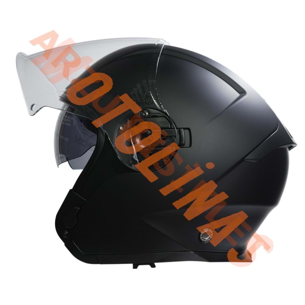 BEON- ÇENESİZ VİZÖRLÜ YAZLIK KASK [B203] [MAT SİYAH] [XXL]