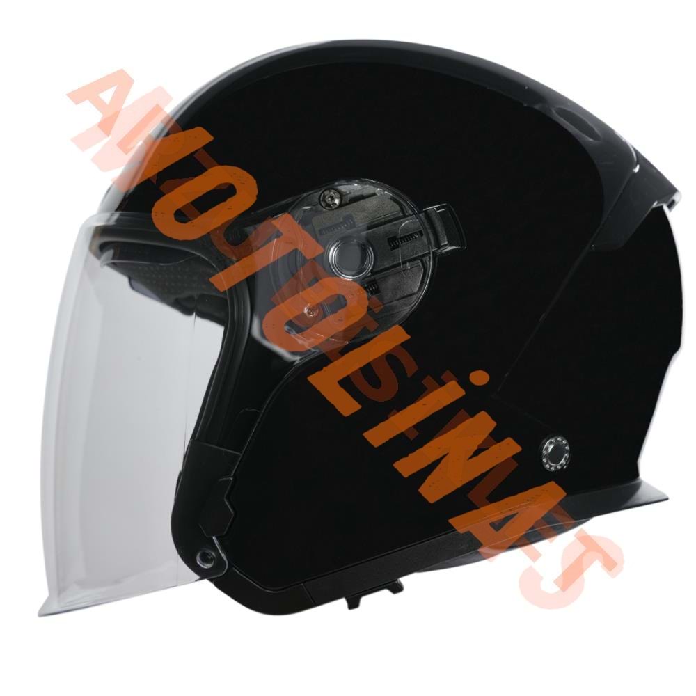BEON- ÇENESİZ VİZÖRLÜ YAZLIK KASK [B203] [PARLAK SİYAH] [S]