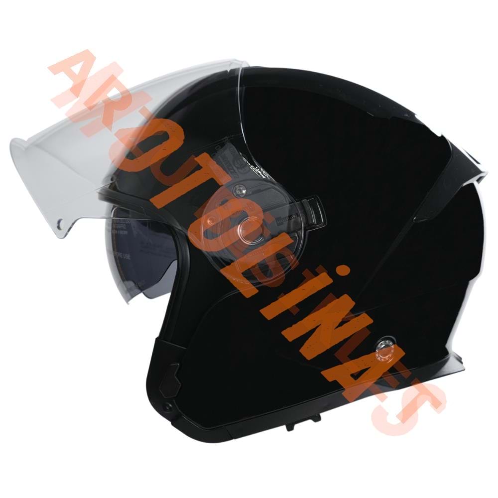 BEON- ÇENESİZ VİZÖRLÜ YAZLIK KASK [B203] [PARLAK SİYAH] [S]