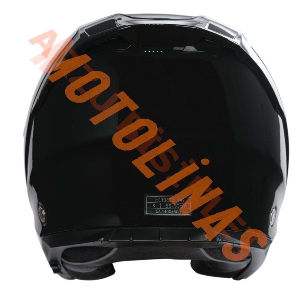 BEON- ÇENESİZ VİZÖRLÜ YAZLIK KASK [B203] [PARLAK SİYAH] [S]