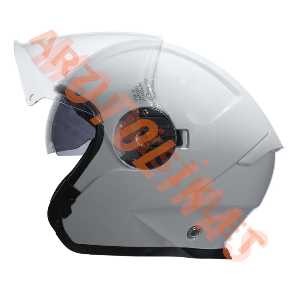 BEON- ÇENESİZ VİZÖRLÜ YAZLIK KASK [B203] [BEYAZ] [L]