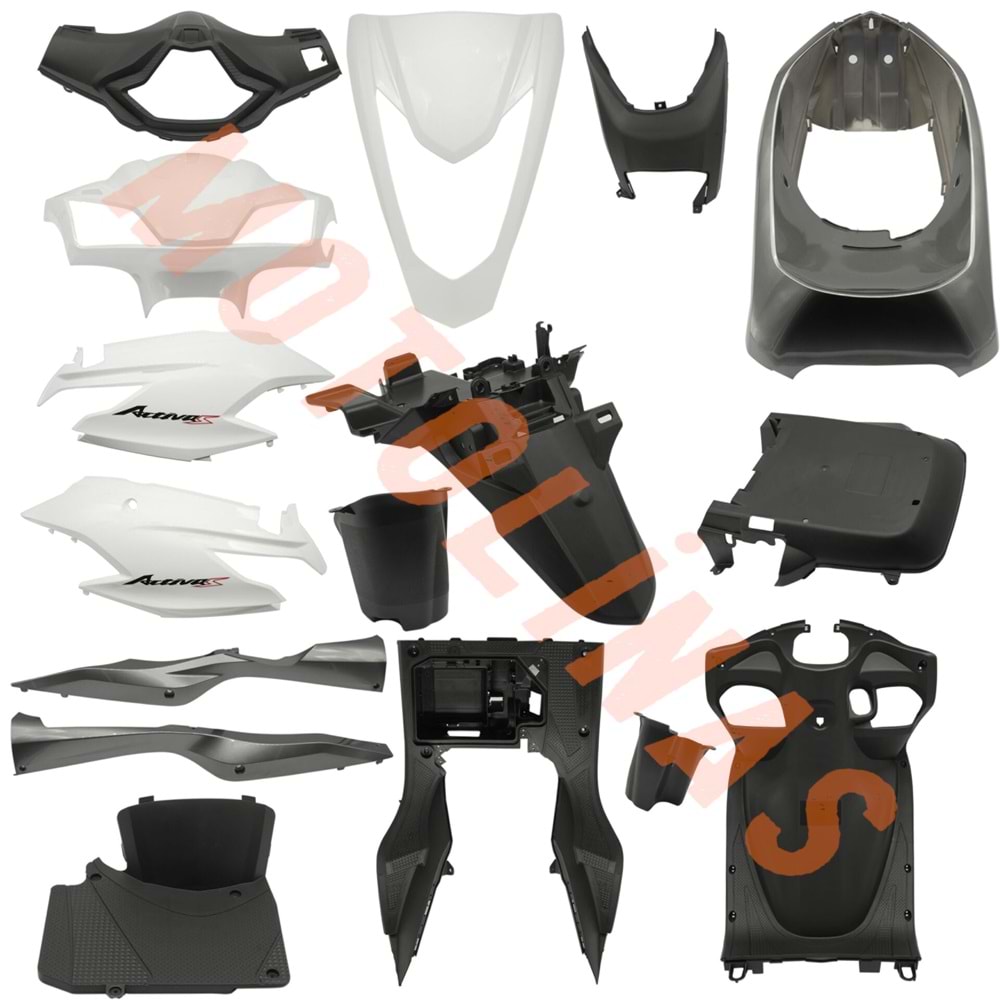 KAPORTA SETİ 16 PARÇA ESKİ MODEL [A KALİTE] BEYAZ - HONDA ACTİVA S 125