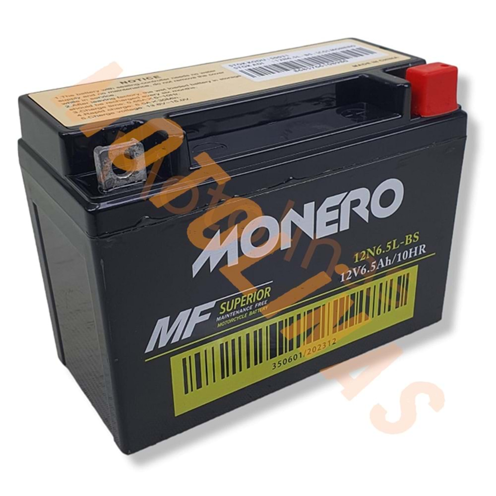 12 VOLT 6.5AH 12N6.5L - BS - [CG] [138*65*100] MONERO AKÜ