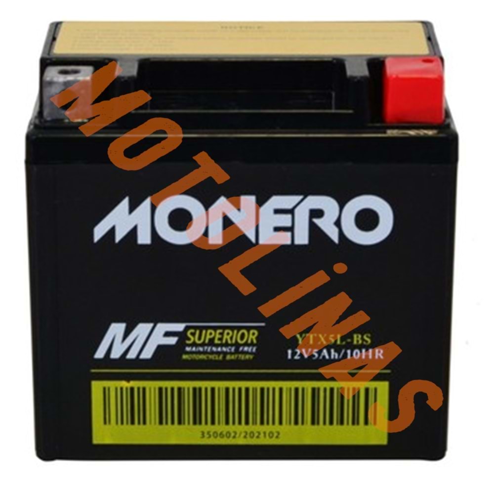 12 VOLT 5 AMPER YTX5L [DIO-BWS-TİTAN ] [113*68*105] - MONERO AKÜ