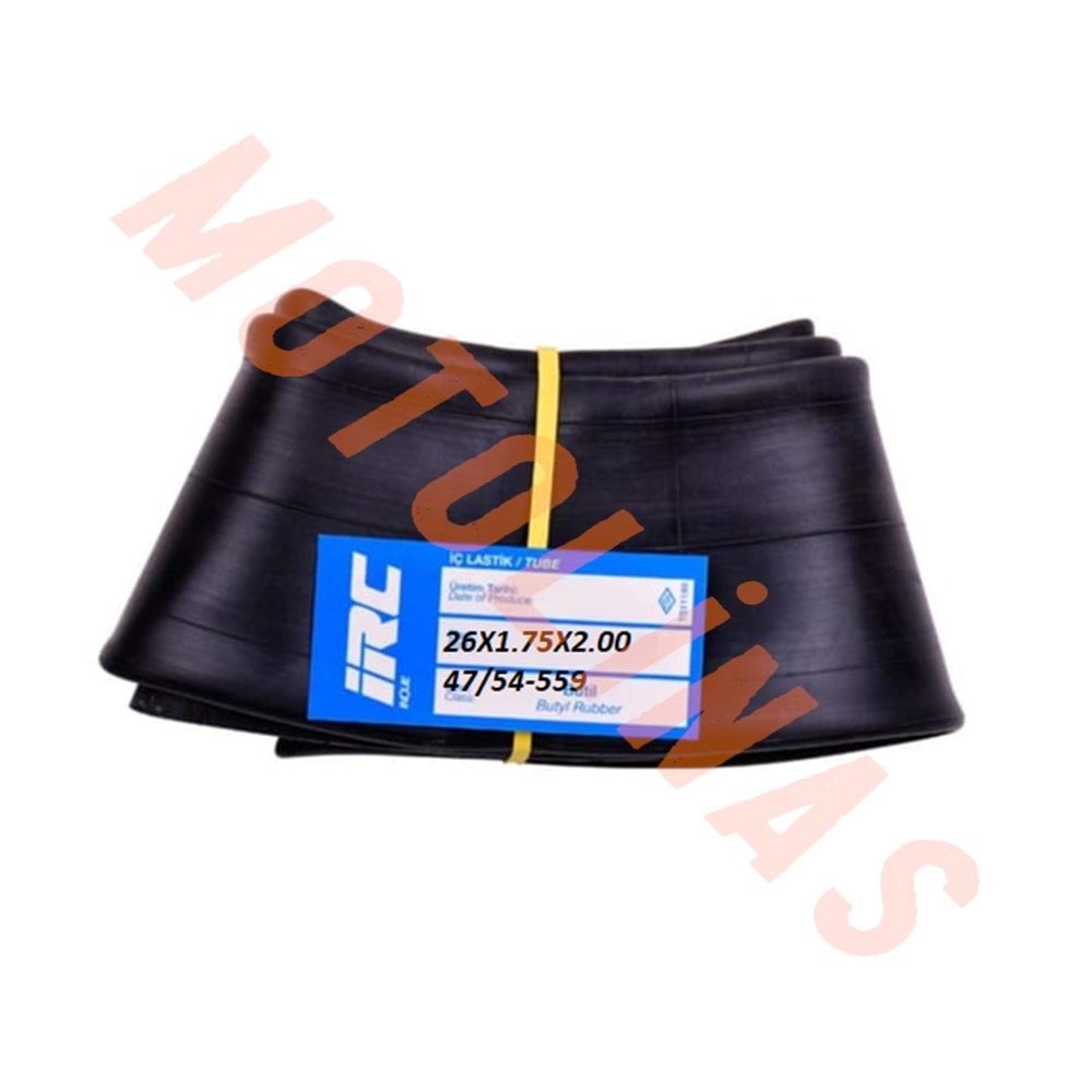 26X1.75X2.00 47/54-559 UZUN SUPAP BİSİKLET İÇ LASTİK - IRC - ANLAS
