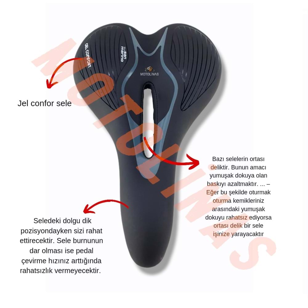 SELE JEL DOLGULU SM-73 COMFORT SAN MARİO - BİSİKLET