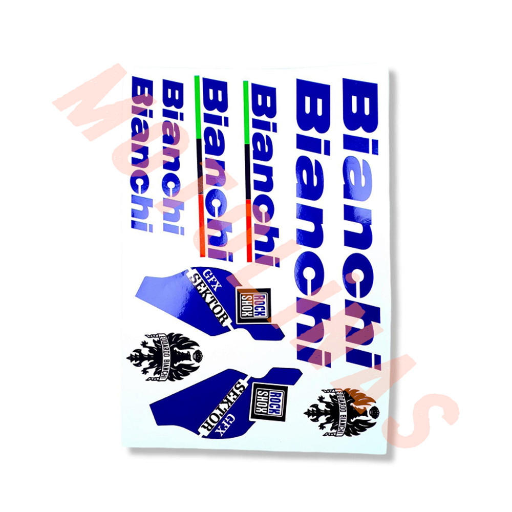 KADRO STİCKER SETİ 14 PARÇA BİANCHE MAVİ - BİSİKLET