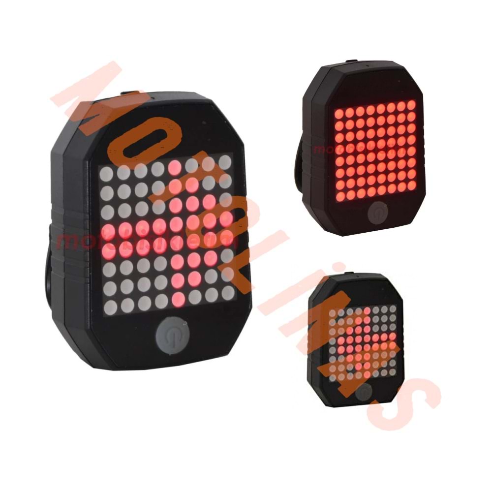 ARKA STOP LEDLİ [64 CHIPS - USB ŞARJLI - HAREKET SENSÖRLÜ]