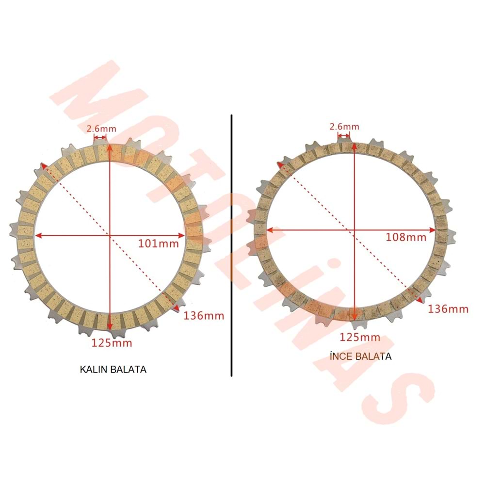 DEBRİYAJ BALATASI [4+1] - HONDA CBR250R, CBR250