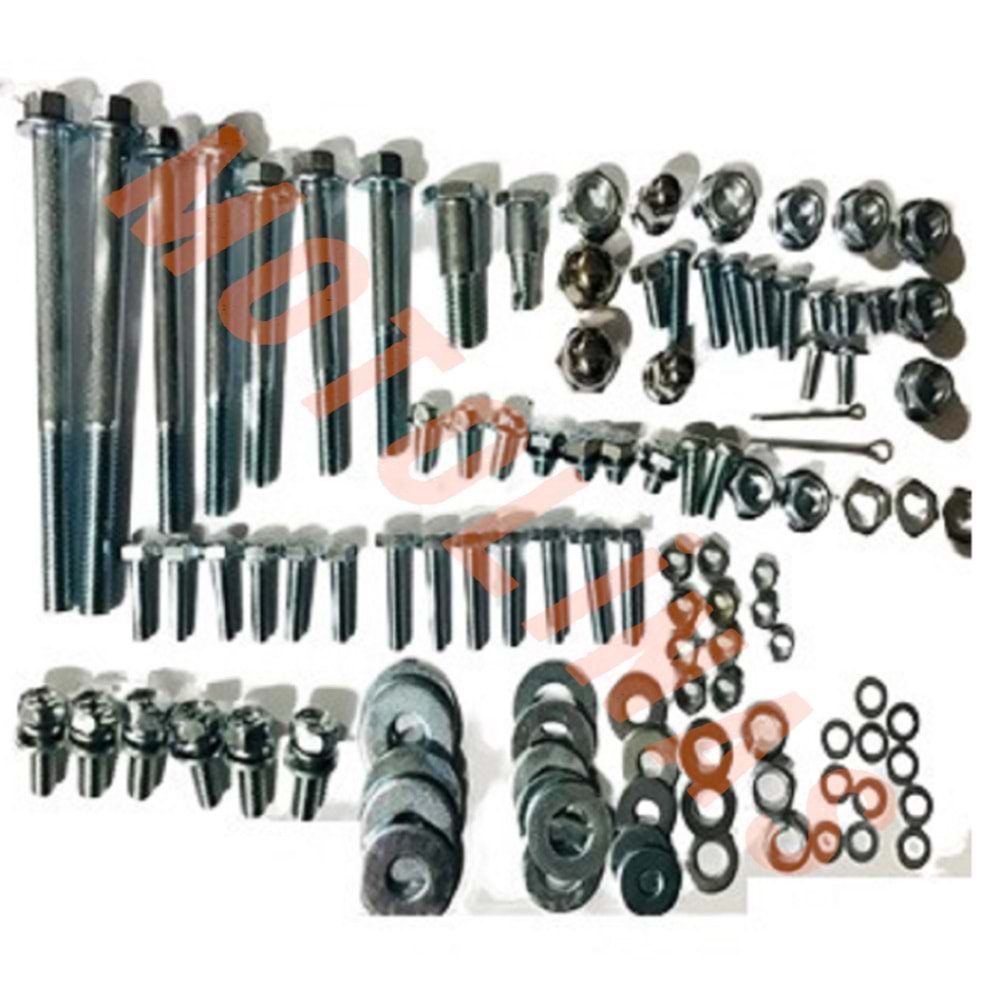 MOTOR FULL CİVATA SETİ 125 PARÇA - CG,ASYA,KUBA