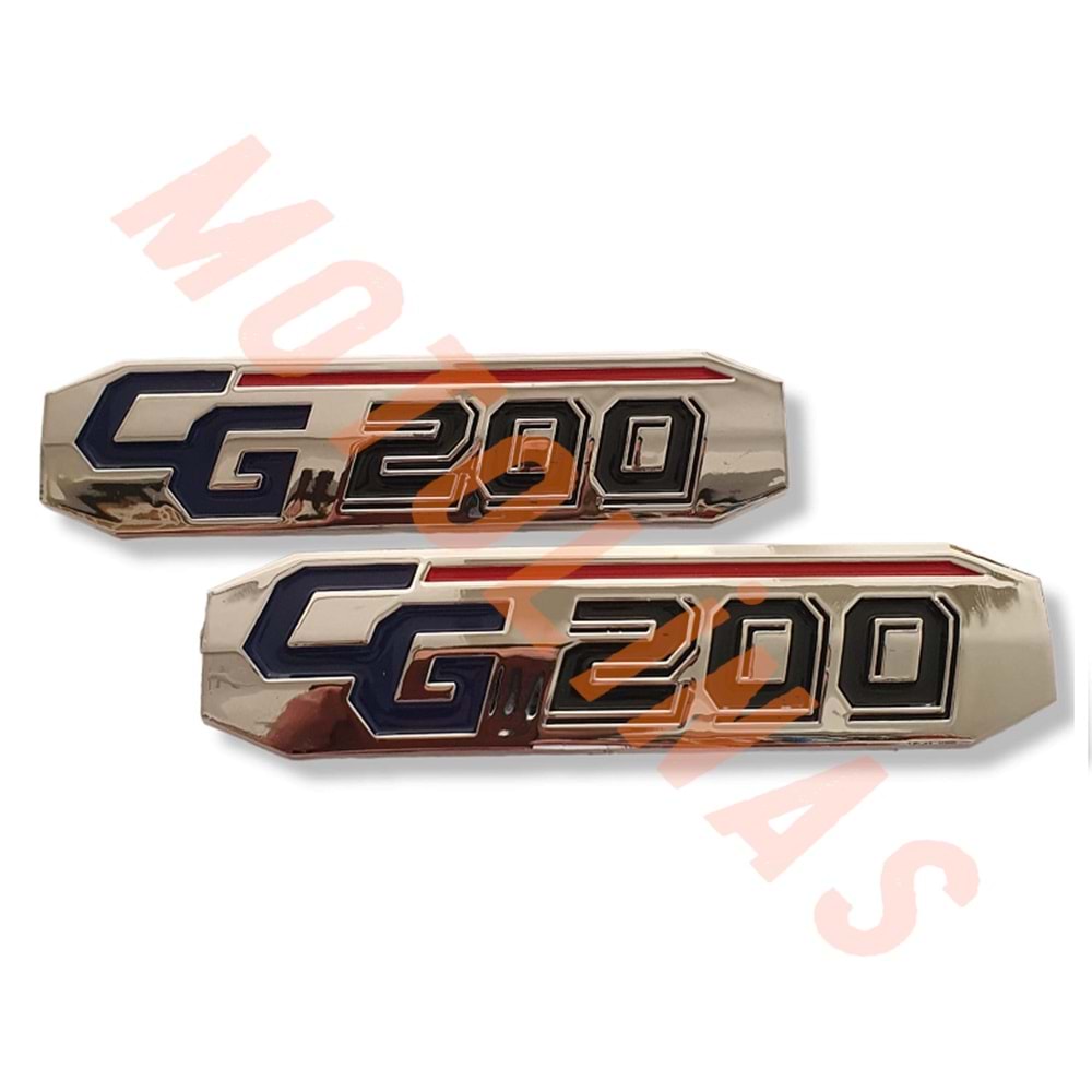 YAN KAPAK ARMASI ( CG200 YAZILI - NİKEL ) SET ORJİNAL MODEL - CG