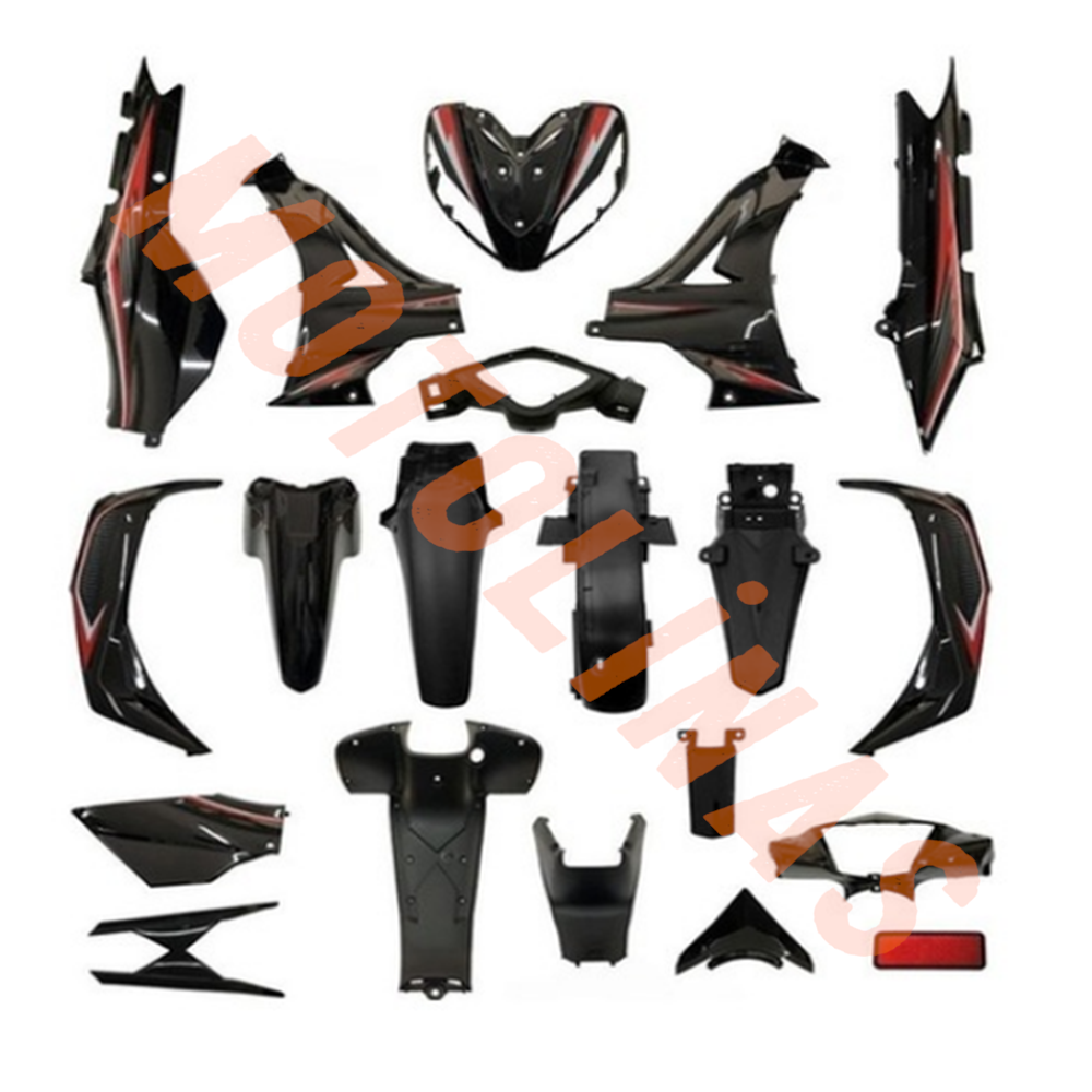 KAPORTA SET KOMPLE [SİYAH] - KUBA EGE
